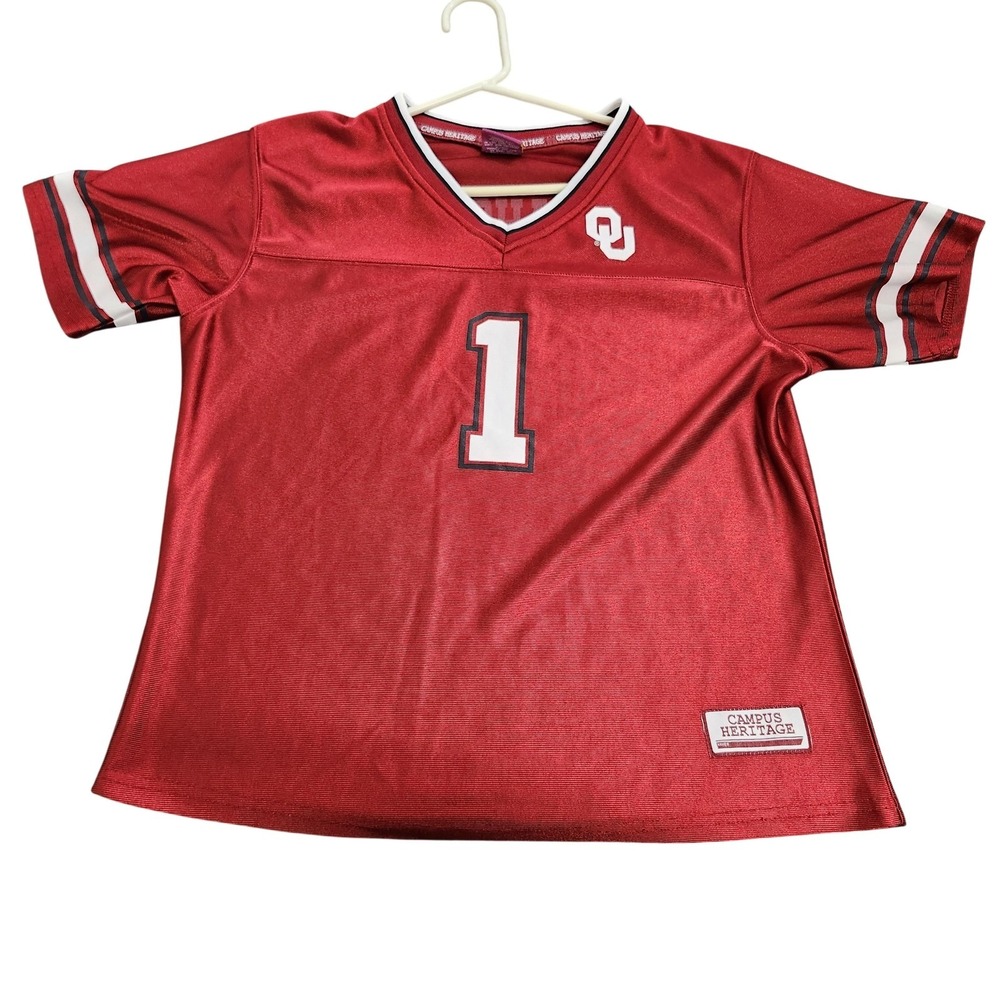 Oklahoma Sooners Jersey Boys XL Youth Red NCAA Football Campus Heritage 1